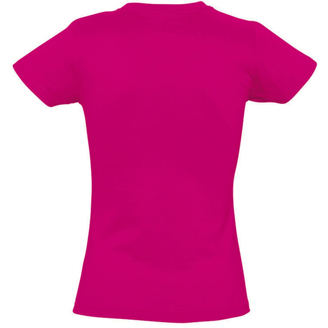 Fuchsia - Back - SOLS Womens-Ladies Imperial Short-Sleeved T-Shirt