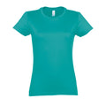 Caribbean Blue - Front - SOLS Womens-Ladies Imperial Short-Sleeved T-Shirt