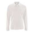 White - Front - SOLS Mens Perfect Long Sleeve Pique Polo Shirt