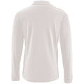 White - Back - SOLS Mens Perfect Long Sleeve Pique Polo Shirt