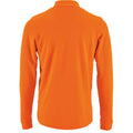 Orange - Back - SOLS Mens Perfect Long Sleeve Pique Polo Shirt