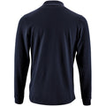 French Navy - Back - SOLS Mens Perfect Long Sleeve Pique Polo Shirt