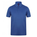 Royal - Front - Henbury Mens Stretch Microfine Pique Polo Shirt