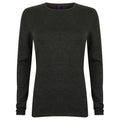 Grey Marl - Front - Henbury Womens-Ladies Crew Neck Sweater