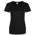 Jet Black - Front - AWDis Just Cool Womens-Ladies Girlie Smooth T-Shirt