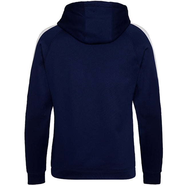 Oxford Navy-Arctic White - Side - AWDis Just Hoods Mens Contrast Sports Polyester Full Zip Hoodie
