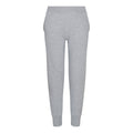 Heather Grey - Front - AWDis Just Hoods Childrens-Kids Tapered Jogging Bottoms