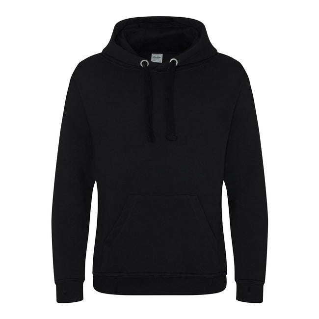Jet Black - Front - AWDis Just Hoods Mens Graduate Heavyweight Hoodie