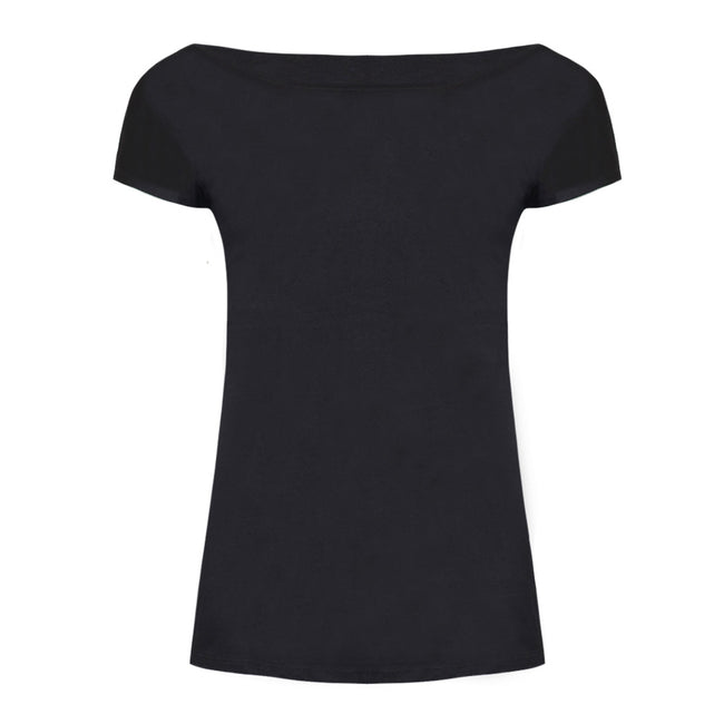 Deep Black - Front - SOLS Womens-Ladies Marylin Long Length T-Shirt