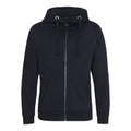 New French Navy - Front - AWDis Just Hoods Mens Graduate Heavyweight Full Zip Hoodie