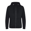 Jet Black - Front - AWDis Just Hoods Mens Graduate Heavyweight Full Zip Hoodie