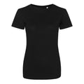 Solid Black - Front - AWDis Womens-Ladies Girlie Tri-Blend T-Shirt
