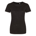 Heather Black - Front - AWDis Womens-Ladies Girlie Tri-Blend T-Shirt