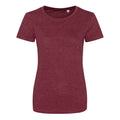 Heather Burgundy - Front - AWDis Womens-Ladies Girlie Tri-Blend T-Shirt