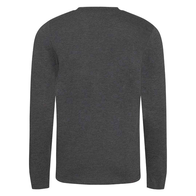 Heather Charcoal - Back - AWDis Mens Long Sleeve Tri-Blend T-Shirt