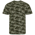 Green Camo - Front - AWDis Mens Camouflage T-Shirt