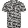 Grey Camo - Front - AWDis Mens Camouflage T-Shirt