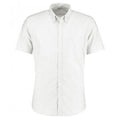 White - Front - Kustom Kit Mens Slim Fit Short Sleeve Oxford Shirt