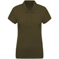 Moss Green - Front - Kariban Womens-Ladies Organic Pique Polo Shirt