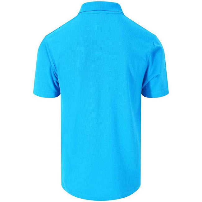 Turquoise - Back - PRO RTX Mens Pro Pique Polo Shirt