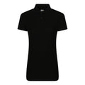 Black - Front - PRO RTX Womens-Ladies Pro Piqu Polo Shirt