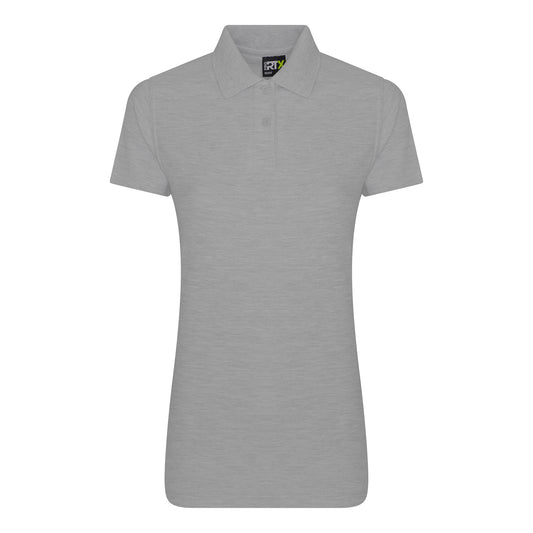 Heather - Front - PRO RTX Womens-Ladies Pro Piqu Polo Shirt