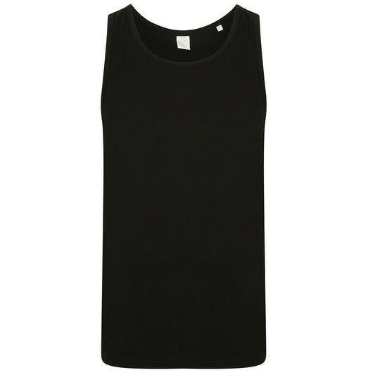 Black - Front - SF Mens Feel Good Stretch Vest