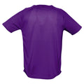 Dark Purple - Back - SOLS Mens Sporty Short Sleeve Performance T-Shirt