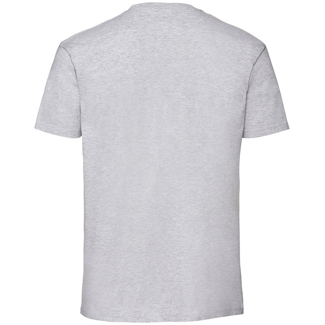 Heather Grey - Back - Fruit Of The Loom Mens Ringspun Premium T-Shirt