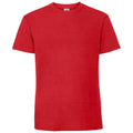 Red - Front - Fruit Of The Loom Mens Ringspun Premium T-Shirt