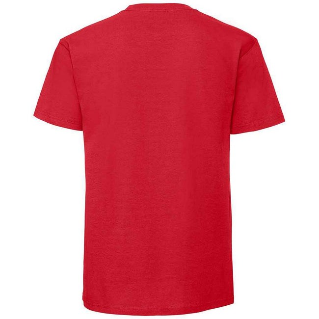 Red - Back - Fruit Of The Loom Mens Ringspun Premium T-Shirt