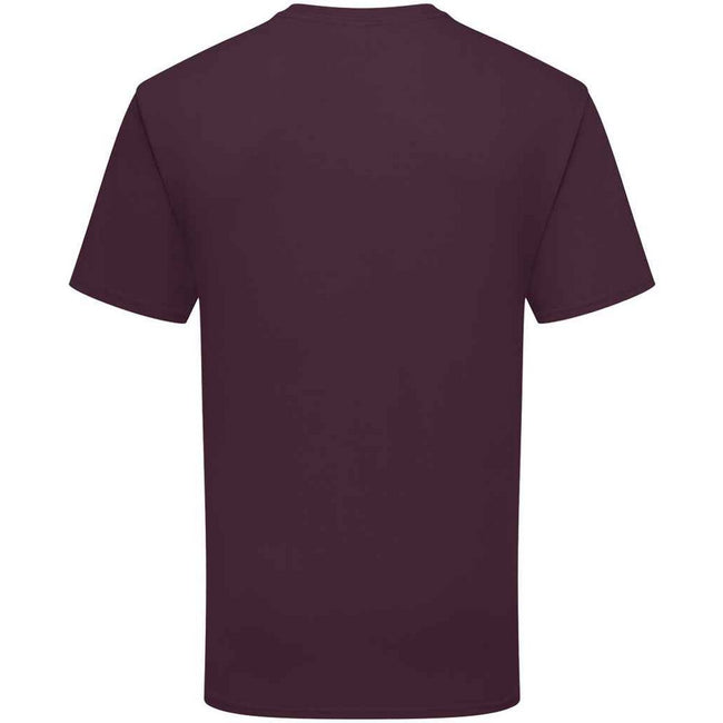 Dark Plum - Back - Fruit Of The Loom Mens Ringspun Premium T-Shirt