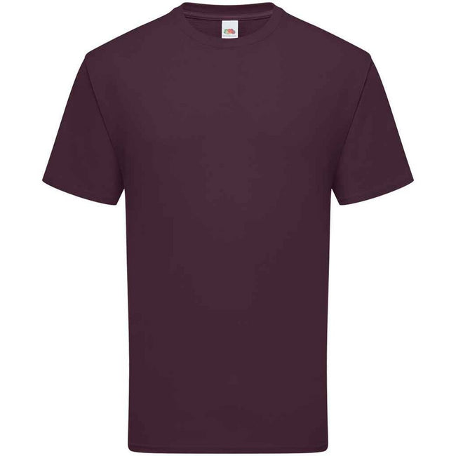 Dark Plum - Front - Fruit Of The Loom Mens Ringspun Premium T-Shirt