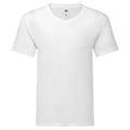 White - Front - Fruit Of The Loom Mens Original V Neck T-Shirt