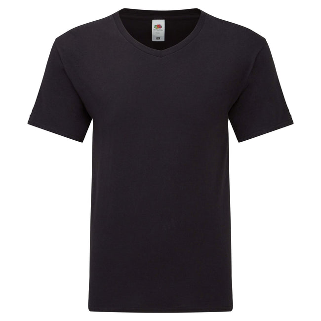 Black - Front - Fruit Of The Loom Mens Original V Neck T-Shirt