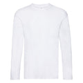 White - Front - Fruit Of The Loom Mens Original Long Sleeve T-Shirt