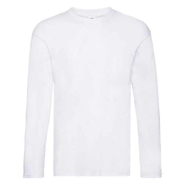 White - Front - Fruit Of The Loom Mens Original Long Sleeve T-Shirt