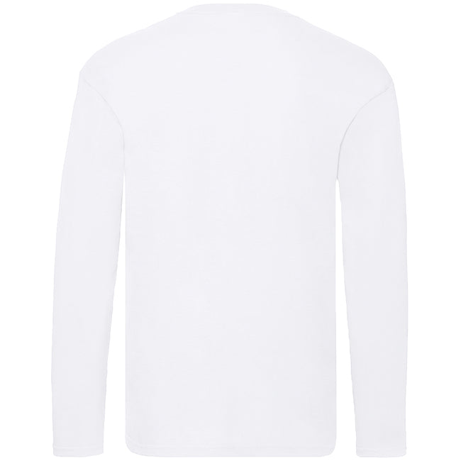 White - Side - Fruit Of The Loom Mens Original Long Sleeve T-Shirt