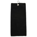 Black - Front - Towel City Microfibre Golf Towel