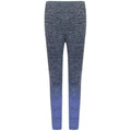 Navy-Blue Marl - Front - Tombo Womens-Ladies Seamless Fade Out Leggings