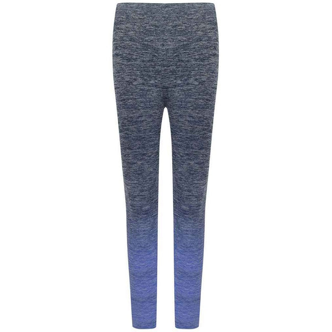 Navy-Blue Marl - Front - Tombo Womens-Ladies Seamless Fade Out Leggings