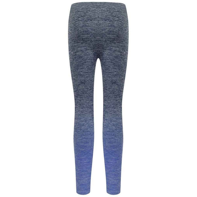 Navy-Blue Marl - Back - Tombo Womens-Ladies Seamless Fade Out Leggings