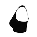 Black - Back - Tombo Womens-Ladies Seamless Crop Top