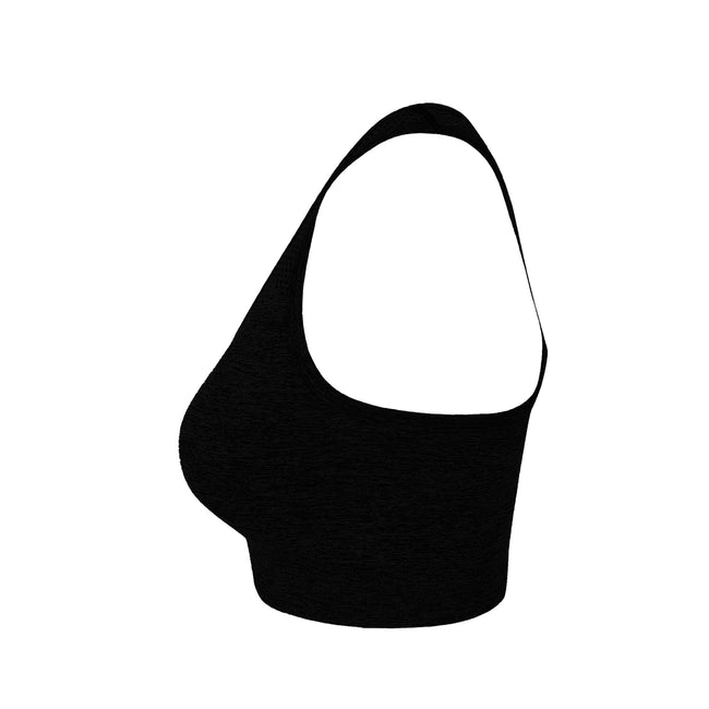 Black - Back - Tombo Womens-Ladies Seamless Crop Top