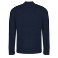 Navy - Back - Ecologie Mens Wakhan Zip Neck Sweater