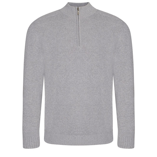 Heather - Front - Ecologie Mens Wakhan Zip Neck Sweater