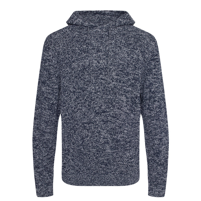 Navy-Heather - Front - Ecologie Adults Unisex Iguazu Knitted Hoodie