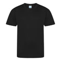 Jet Black - Front - AWDis Childrens-Kids Cool Smooth T-Shirt