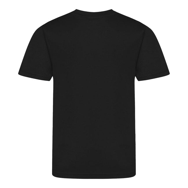 Jet Black - Back - AWDis Childrens-Kids Cool Smooth T-Shirt