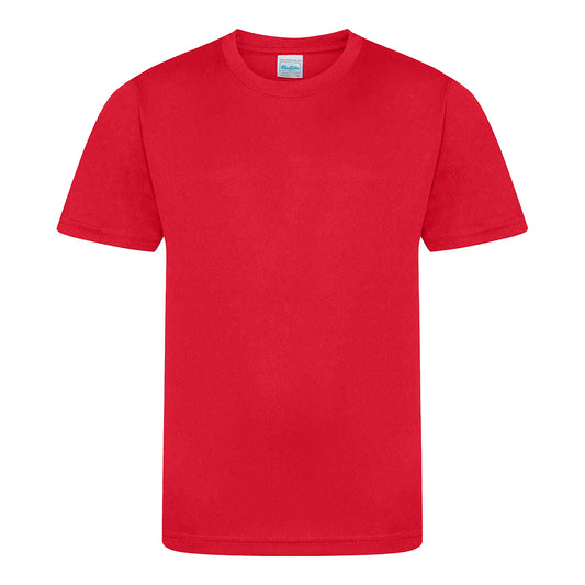 Red - Front - AWDis Childrens-Kids Cool Smooth T-Shirt